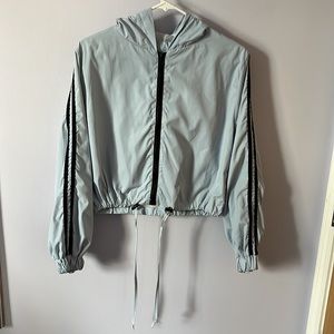 Baby blue windbreaker